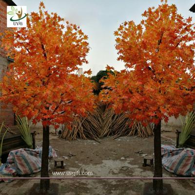 China UVG garden ornament autumn fake dwarf maple tree for interior decoration 12ft high GRE071 for sale