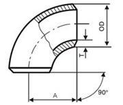 carbon steel 90º elbow