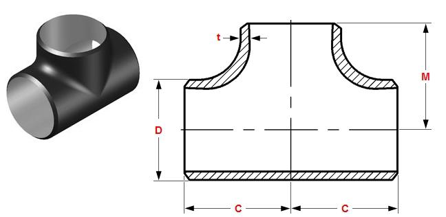 Equal Tee drawing Equal Tee drawing
