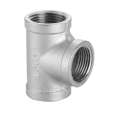 China High quality stainless steel reducing tee reducing/Unequal tee internal thread threaded tee pipe fittings for sale