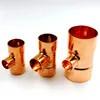 中国 3 Way Copper Tee Reducer Refrigeration And Plumbing Copper Pipe Fitting 販売のため