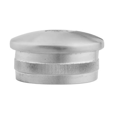 China Stainless Steel Press Tank Domed 304 316 Round Thread Stainless Steel Tube Pipe End Cap for sale