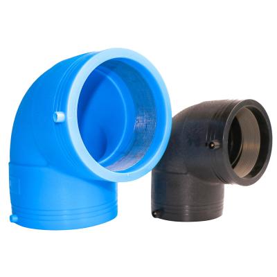 China Pe 100 Hdpe Pipe Compression Fittings And Transition Fittings With Bend HDPE 50mm 315mm Butt Welding Reducer 90 Elbow for sale