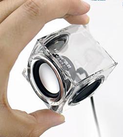 Chine Orateurs de bureau en cristal transparents d'USB, orateurs sains clair comme de l'eau de roche de conception unique à vendre