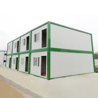 China Dormitorio Casas de contenedores temporales Casa modular portátil con panel de sándwich en venta