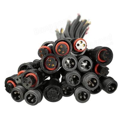 China Waterproof and Corrosion-Resistant Black 3 Pin Connector with Customizable Length for sale