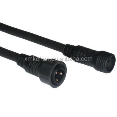 China IP67 rated 3 pin waterproof connector with RoHS compliance and custom wire length for sale