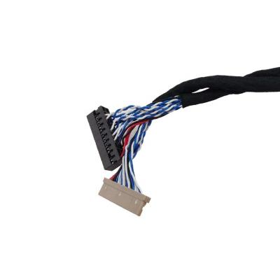 China ODM OEM RoHS Compliant Nylon Tube 40 Pin Anti-Oxidation Extension Lcd LVD TV Wire Harness for sale
