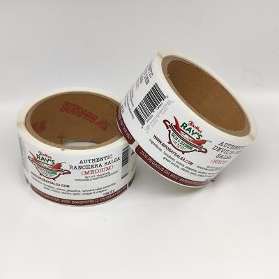 China Las etiquetas adhesivas preservadas imprimibles de la comida de CMYK impermeabilizan etiquetas autas-adhesivo de la comida en venta