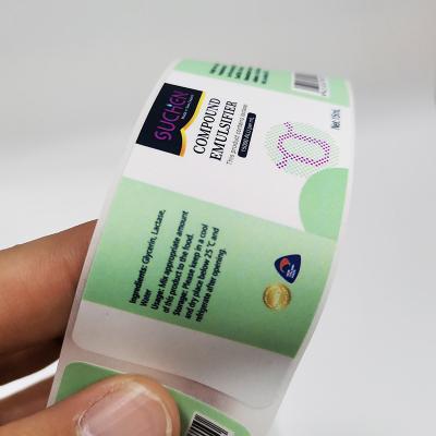 China BOPP Materials Chemical Products Labels 60mm X 30mm Household Daily Label for sale
