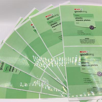 中国 光沢のあるクリーニングのびんは50 x 50mmを正方形の印刷できる取り外し可能なステッカーのペーパー分類する 販売のため