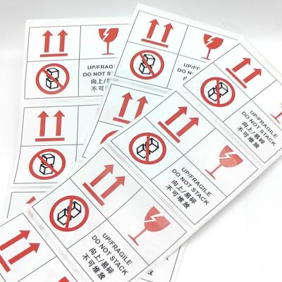 China Glossy Laminate Warning Label Stickers BOPP Oval Waterproof Vinyl Sticker Paper for sale
