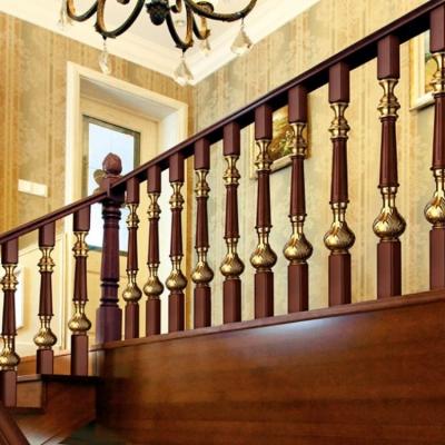 China Os balaústres de bronze da antiguidade do hotel revestem os trilhos interiores de bronze da escada à venda