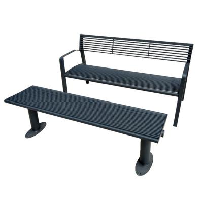 China ODM Outdoor Metal Benches Leisure Ways Black Cast Aluminum Bench for sale