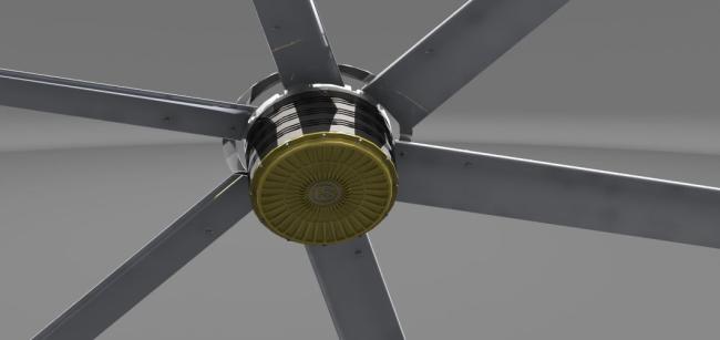 Air Cooling Best Solution with Hvls Fan Configured with Pmsm Energy Saving and Low Noise Motor