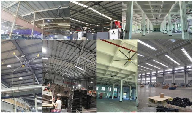 Large Industrial Ceiling Fan with 7.3m Diameter for Auto Workshop Ventilaition