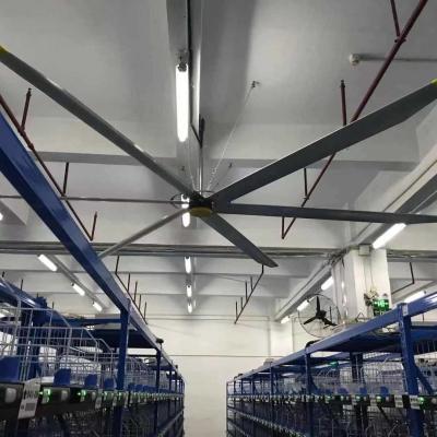 Китай Вентиляция осевого течения выхлопных газов DC безщеточная Pmsm охлаждая промышленный потолочный вентилятор 5m для войны продается
