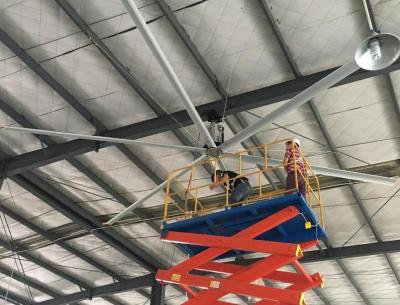 中国 24FTの大きい刃の変速機の天井に付いている扇風機 販売のため