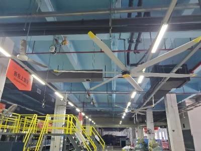 China Big Industrial Pmsm Hvls Ceiling Fan 7.3m For Air Cooling Ventilation for sale