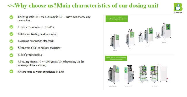 LSR dosing system for mobile phone USB connector sealing rings