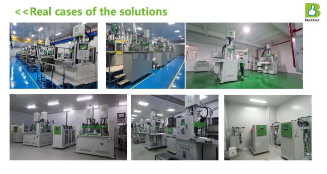 Close-up view of LSR Injection Molding Machine components