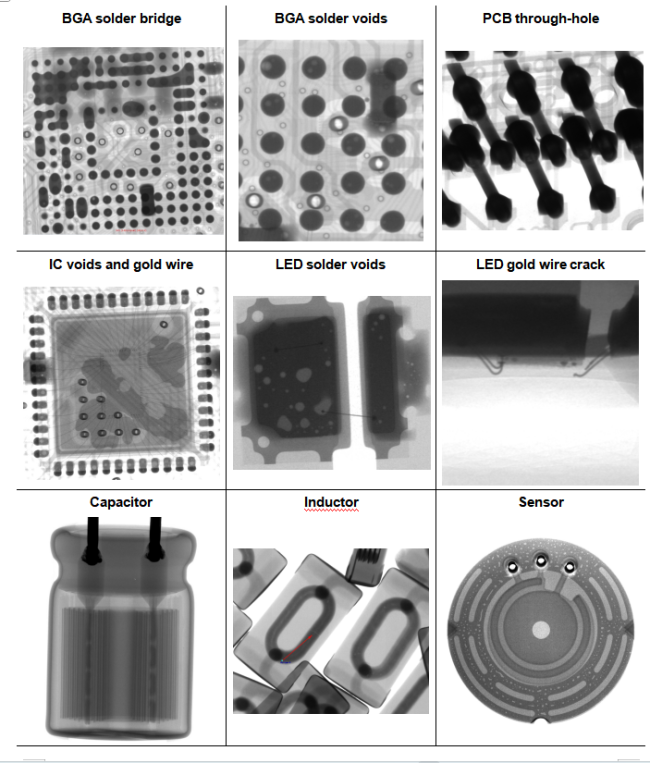 Example of PCB X-ray inspection results