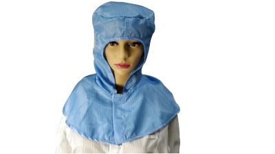 China Polyester ESD Safe Clothing Dust Free Shawl Anti Static Cap Front Velcro Closure for sale