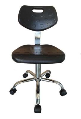 China Workplace Anti Static Stool ESD Safe Chairs Polyurethane Material Chrome Five Star Base for sale