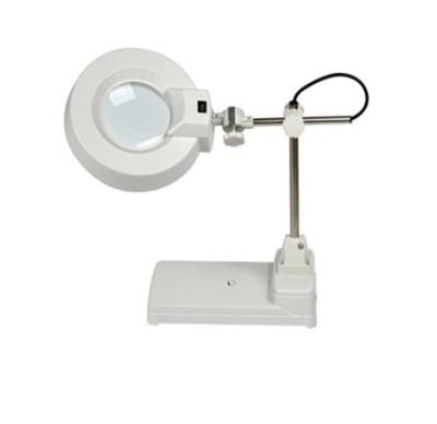China Bright White 5” Desktop Magnifying Glass With Light Environmentally Friendly for sale
