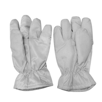 China White Thickening ESD Anti Static Heat Resistant Gloves 5mm Grid Style for sale
