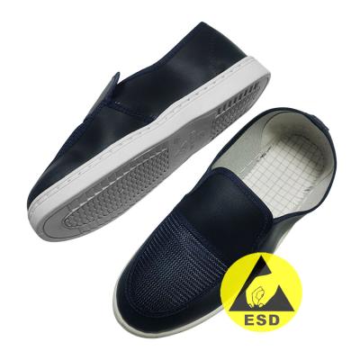 中国 ブルー帯電防止PVCメッシュ生地通気性ESD安全靴再利用可能ウォッシャブル 販売のため