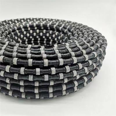 China Rock Cutting Marble Diamond Wire Saw Rubber Sintered Beads for sale