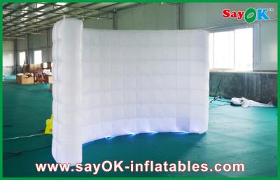 China Party Decoration Inflatable Wall Led Lights White Inflatable Wall Inflatable Backdrop For Wedding Decoration for sale