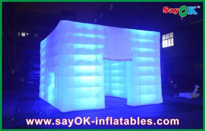 China Durable Waterproof Inflatable Air Tent Go Outdoors With Led Light Inflatable Cube Tent for sale