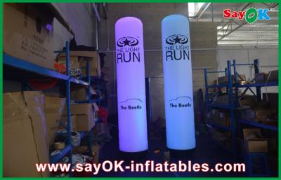 China Purple / Blue Color Changing LED Inflatable Pillar For Outdoor Show for sale