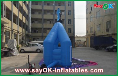 China Giant Inflatable Blue Outdoor Double Inflatable Finish Arch 7mL X 4mH Cycle Race for sale