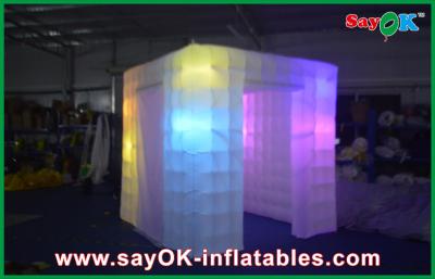 China Inflatable Photo Booth Rental Portable Props Led Light Inflatable Photo Studio Family Use for sale