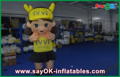 China Inflatable Model Cute Decoration Inflatable Characters 3m Girl Lively Big Size Oxford Cloth for sale