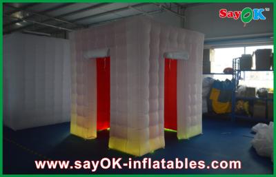China Inflatable Photo Booth Rental White Square Inflatable Photo Booth , Two Doors Wall Photo Booth Kiosk for sale