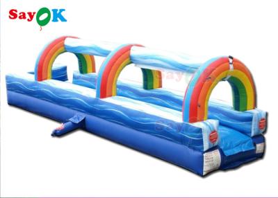 China Commercial Inflatable Slide Bouncy Castle Rainbow Inflatable Water Slide PVC Water Slide For Sale for sale