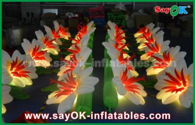 China Wedding 8m Nylon Cloth Inflatable Lighting Party Decoration Lighting Inflatable Flower Models With Remote Controller for sale