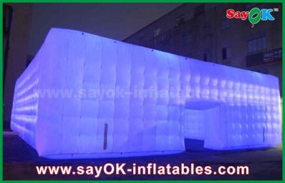China Promotional Imflatable Camping Cube Tent with Led Light for Event Party for sale