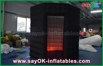 China Inflatable Photo Booth Hire Black Eight Angela Lighting Inflatable Photobooth Wedding Curtains Backdrop for sale