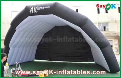 China Inflatable Tent Camping Giant Oxford Cloth Black Inflatable Air Tent For Music Stage Custom Printed for sale