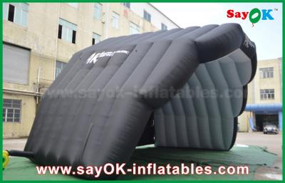 China Go Outdoors Inflatable Tent 8m PVC Coat Inflatable Air Tent Stage Cover Dome Tent For Show Black Color for sale