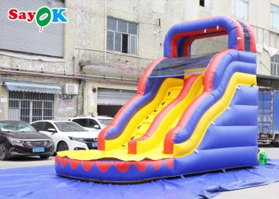 China Slide simples de PVC inflável Dinossauro único Slide seco Casa de salto inflável com slide à venda