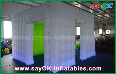 China Gigante cabina inflable de la foto del cubo de 3,5 de x 3,5 de los x 2.5m con el fondo verde en venta