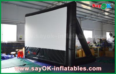 China Outdoor Inflatable Projection Screen 7mLx4mH Inflatable Movie Screen PVC Material WIth Frame For Projection for sale