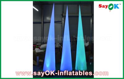 China 2.5m Nylon Inflatable LED Cone WIth LED Light CE/UL Blower Lighting Decoration for sale