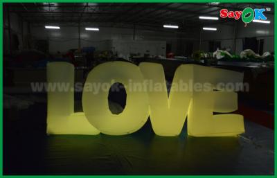 China Romantic Inflatable Lighting Decoration , Inflatable Love Letter With LED Light for sale